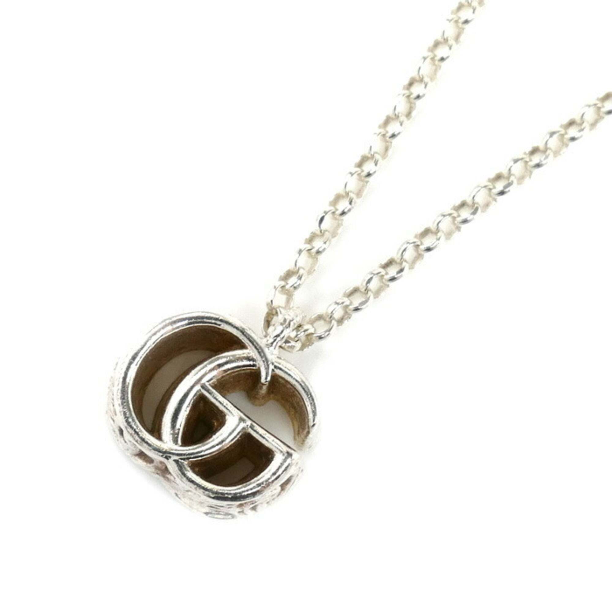 Gucci Silver 925 Double G Necklace, 770724 J8400 8106, 5.4g, 39/44cm, Women's